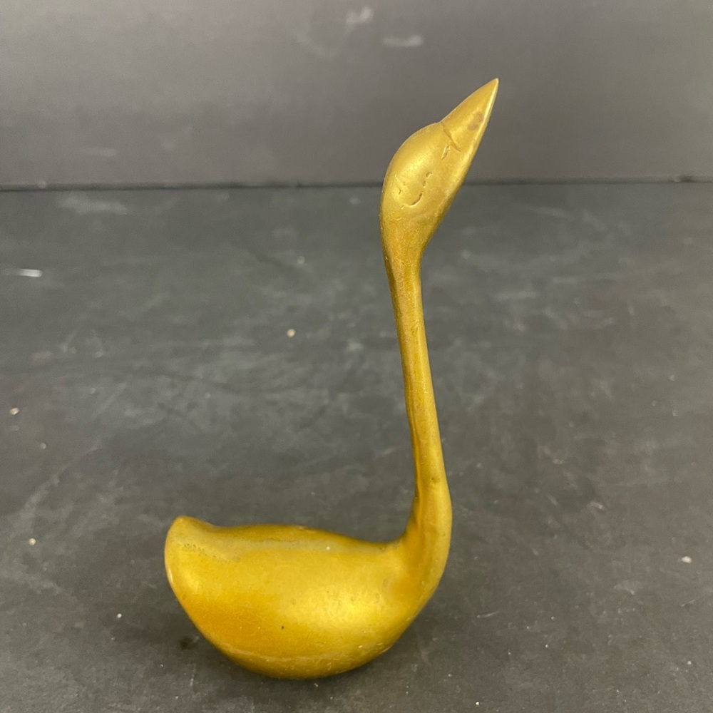 Elegant Brass Swan Figurine